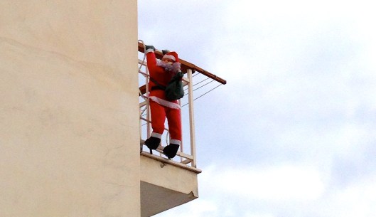 Here he is known as "Babbo Natale" (Father Christmas)