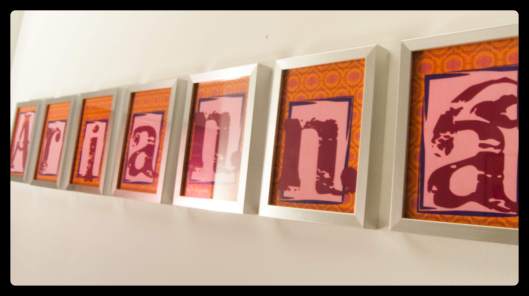 Her daddy made this special art work for her room.